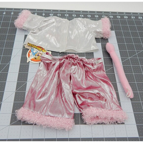 Teddy Mountain Pink Sparkle Rock Star Outfit Clothing Microphone 16 Inch - Picture 2 of 5